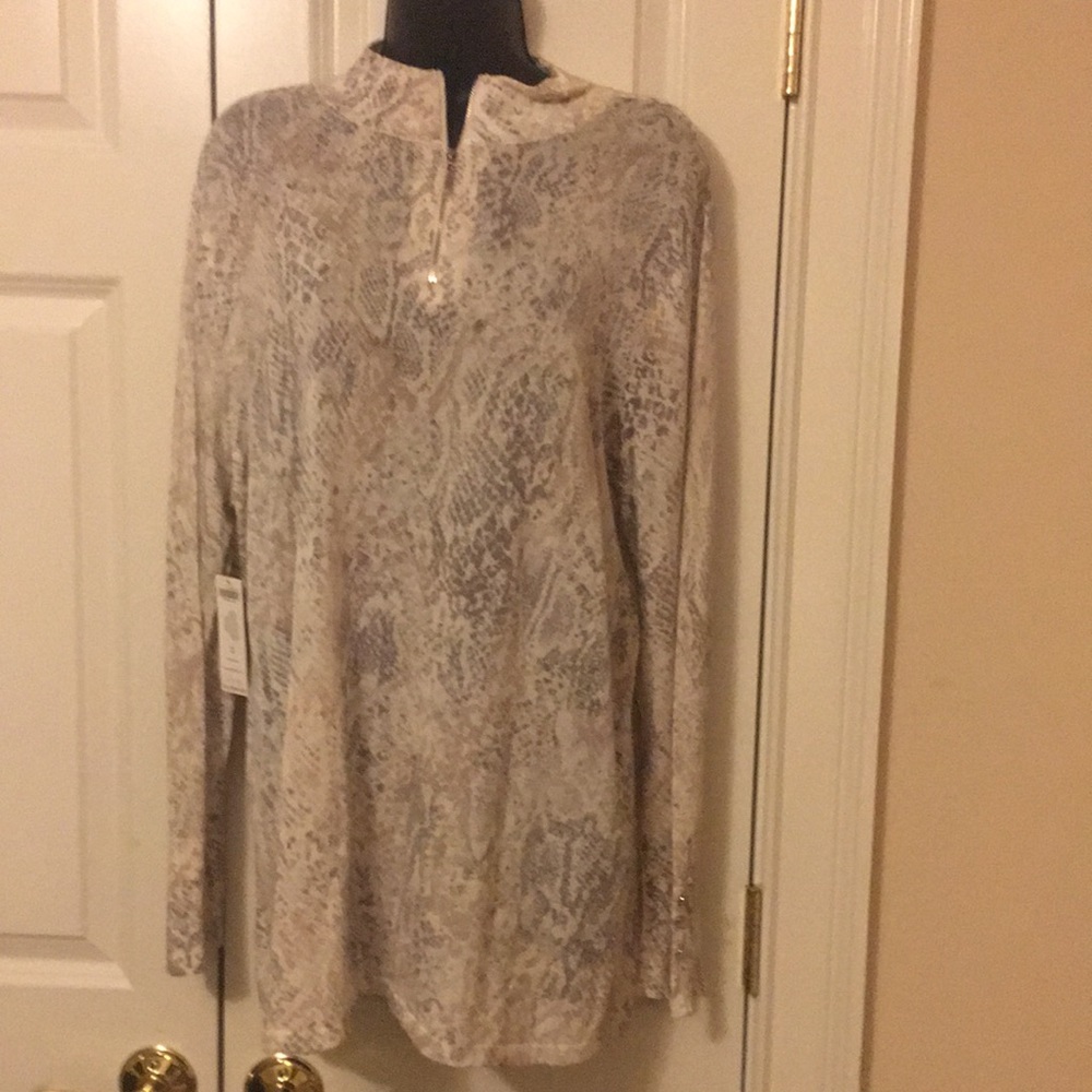 Chico’s Pullover sweater w/zippered Mock neck